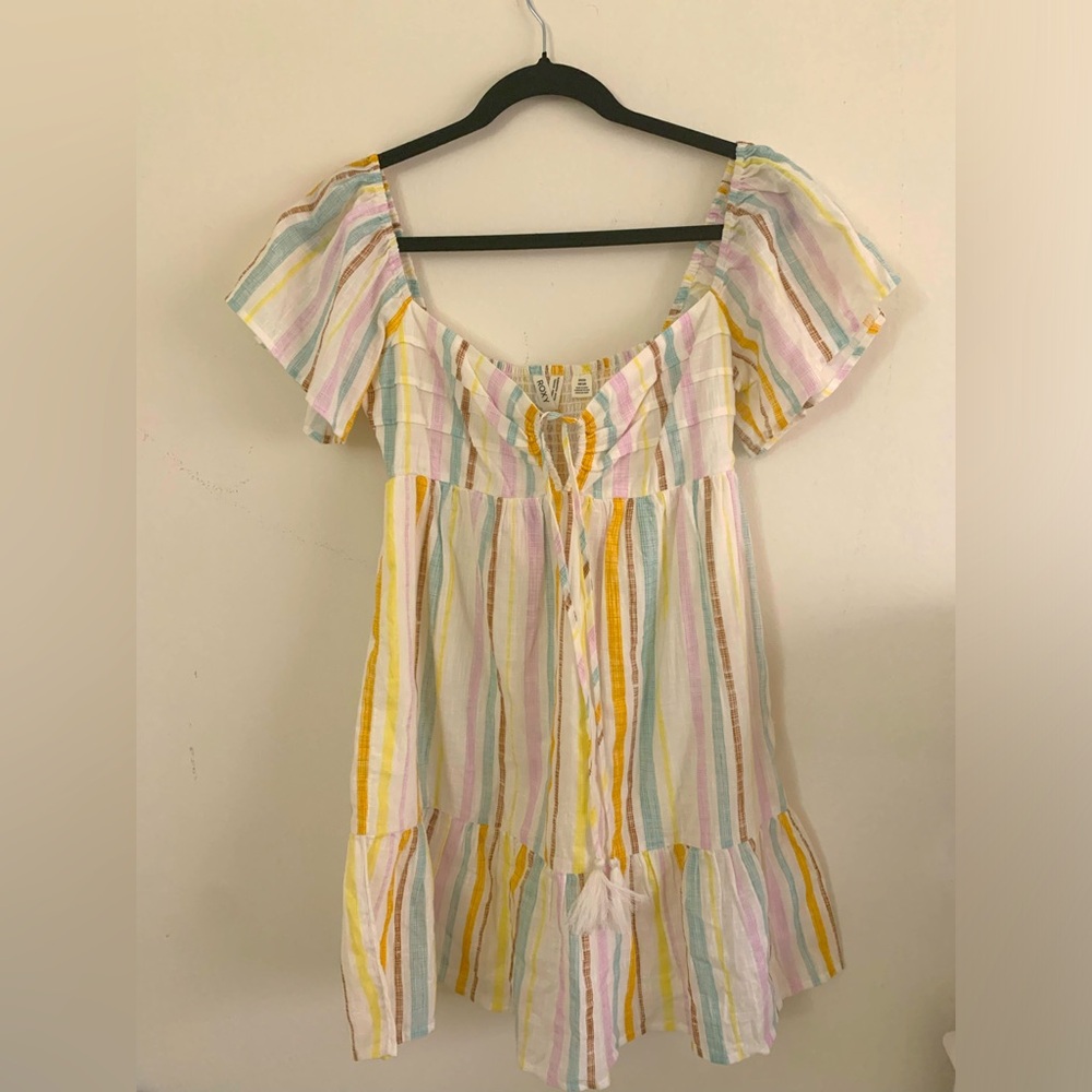 NWT salty breeze Roxy striped mini dress